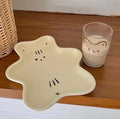 Axyaa Cream Bear Cute 3D Alien Ceramic Dessert Salad Plate - Household Tableware