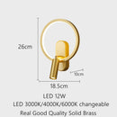 Axyaa Luxury Brass Copper LED Reading Wall Lamp