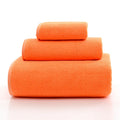 Axyaa Coral Fleece Towel Set - 3-Piece Thick & Enlarged Square Bath Towels
