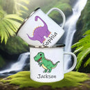 Personalized Dinosaur Coffee Cup for Kids by Axyaa - Custom Name, Birthday Party Favors