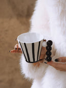 Axya Retro Black Ceramic Coffee Mug, 300ml - Office & Couple Cup Drinkware