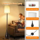 Axyaa LED Waterdrop Floor Lamp Foot Switch 3 Color Dimming Bedside Light