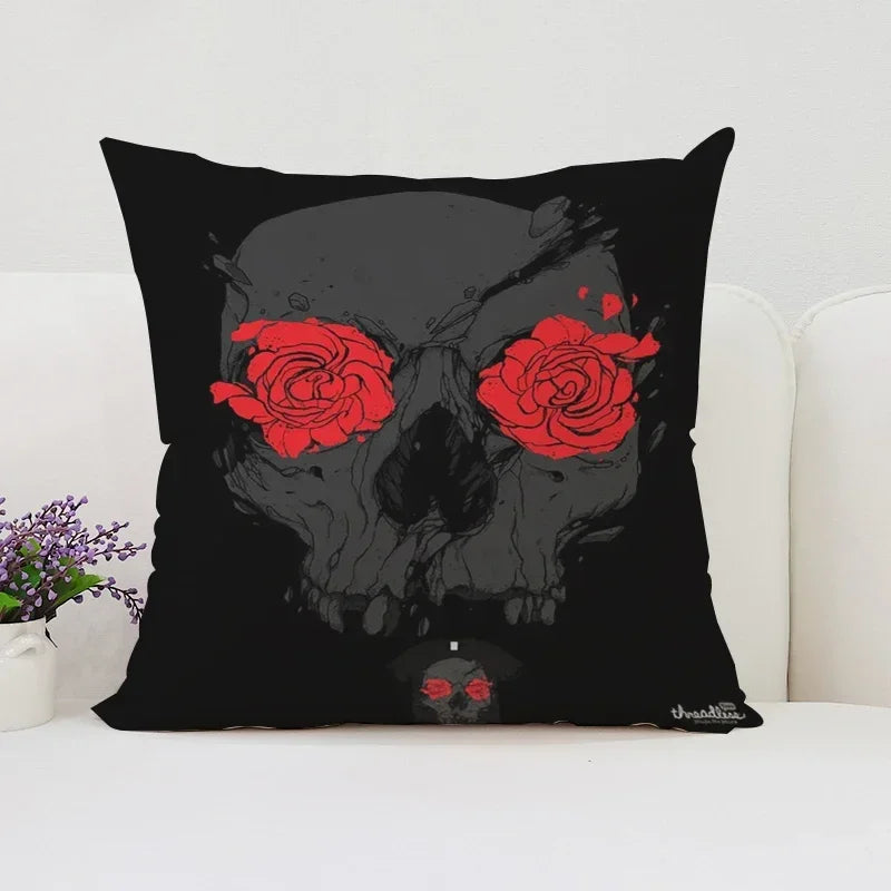 Axyaa Rose Print Pillow Cover - Romantic Home Decor & Gift
