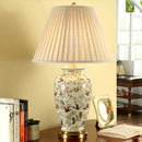 Axyaa Vintage Country Ceramic Bird & Flower Table Lamp