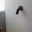 Axyaa Wooden LED Wall Lamps: Bedroom Home Luminaire, Walnut Wood Shade, Bathroom Mirror Stair Light