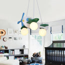 Axyaa Log Airplane Chandelier: Nordic Minimalist LED Pendant Lamp