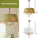 Nordic Retro Fabric Chandelier for Living Room by Axyaa