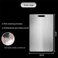 Axyaa Double Sided Stainless Steel Panel Chopping Board - Thick Kitchen Cutting Block