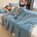 Axyaa Double Layer Milk Velvet Blanket for Bed Sofa Single Double