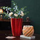 Axyaa Geometric Ceramic Vase Colorful Stripes Flower Arrangement Home Decor