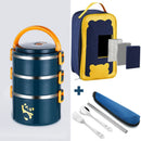 Axyaa Stainless Steel Bento Box Set for Child & Adult Lunch Storage