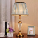 Axyaa Crystal Floor Lamp with Fabric Shade - LED Room Decoration