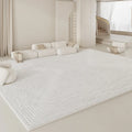 Axyaa Plush Cream Style Bedroom Rug for Soft, Fluffy Living Room Decoration