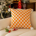 Axyaa Christmas Plaid Jacquard Pillow Cover - 45x45cm