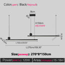 Axyaa LED Strip Chandelier: Simple Minimalist Office Dining Room Pendant Lights