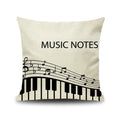 Axyaa Piano Key Notes Pillowcase - Home/Office Sofa Decor