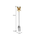 Axyaa Stainless Steel Christmas Dessert Set - Creative Cartoon Cutlery