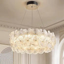 Axyaa Luxury Lotus Leaf Glass Chandelier LED Light Fixture