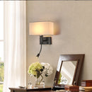 Axyaa LED Wall Lamp with USB Charger & Spotlight for Bedroom Living Room