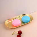 Axyaa Stainless Steel Oval Jewelry Display Tray - Elegant Home Organizer Tray