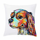 Axyaa Painted Dog Decorative Soft Sofa Bed Pillow Cover in Cartoon Puppy Design