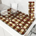 Axyaa Wood Five-pointed Star Drying Mat - Non-Slip Absorbent Placemat for Kitchen Counter