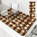 Axyaa Wood Five-pointed Star Drying Mat - Non-Slip Absorbent Placemat for Kitchen Counter