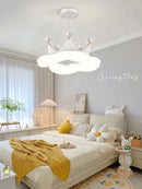 Axyaa Cloud Crown Chandelier: Nordic Creative Princess Bedroom Lighting