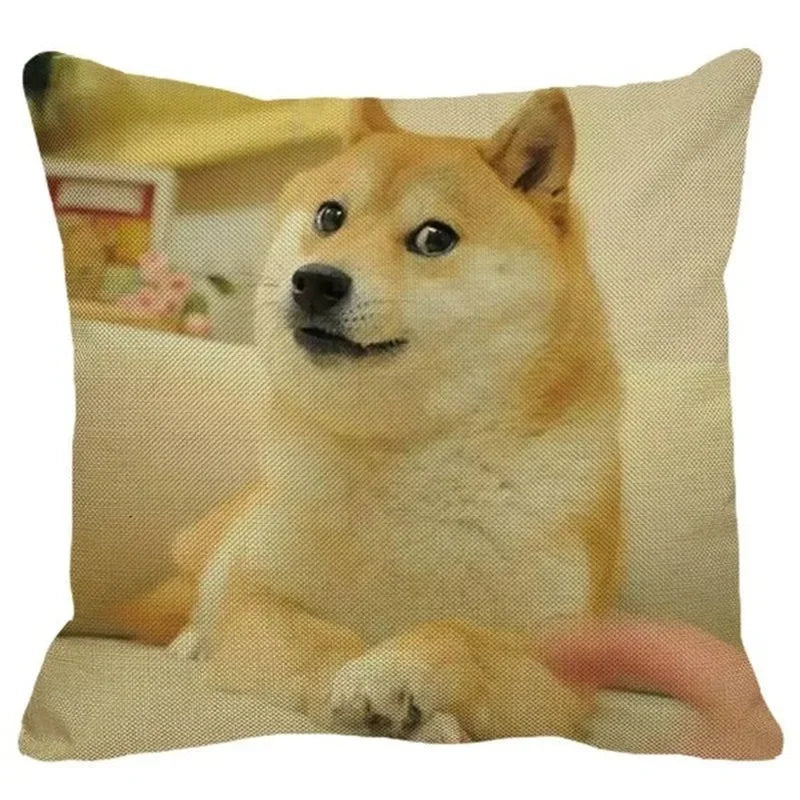 Shiba Inu Dog Cushion Cover by Axyaa: 45*45cm Square Pillowcase