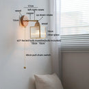 Axyaa Glass LED Wall Light with Pull Switch - Simple Night Lamp for Interior Lighting