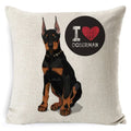 Dog Breed Cotton Linen Cushion Cover Set by Axyaa: Bull Terrier to Chihuahua & More