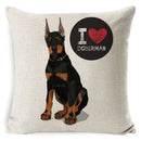 Dog Breed Cotton Linen Cushion Cover Set by Axyaa: Bull Terrier to Chihuahua & More