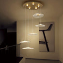 Axyaa Nordic Lotus Leaf LED Pendant Chandelier for Modern Living Spaces