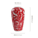 Axyaa Blue White Porcelain Ceramic Vase Chinese Retro Decor Flower Home Accessory