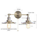 Axyaa Industrial Pink LED Wall Light with Pull Chain Switch - Two Heads Industrial Bedroom Lamp