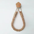 Axyaa Solid Wood Linen Rope Towel Rack: Stylish Bathroom Organization Solution