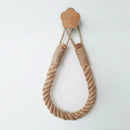 Axyaa Solid Wood Linen Rope Towel Rack: Stylish Bathroom Organization Solution