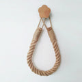 Axyaa Solid Wood Linen Rope Towel Rack - Stylish & Functional Bathroom Storage Solution