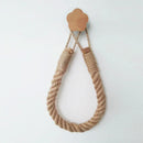 Axyaa Solid Wood Linen Rope Towel Rack - Stylish & Functional Bathroom Storage Solution