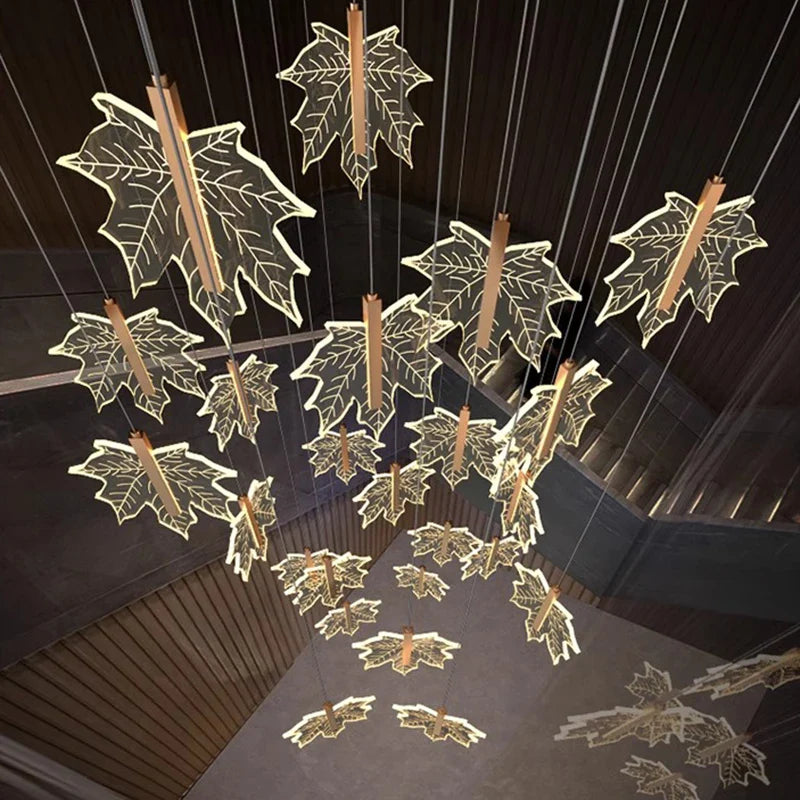 Axyaa Nordic Stair Chandelier Living Room Dining Room Ceiling Pendant Lights