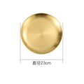 Axyaa Stainless Steel Buffet Plates - Korean Style Durable Shallow Dishes