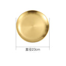 Axyaa Stainless Steel Buffet Plates - Korean Style Durable Shallow Dishes