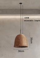 Axyaa Bamboo Pendant Lamp for Japanese Living Room, Retro Style Zen Lighting