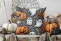 Axyaa Halloween Ghosts Flower Pattern Pillow Cover for Sofa Bedroom Car