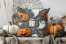 Axyaa Halloween Ghosts Flower Pattern Pillow Cover for Sofa Bedroom Car