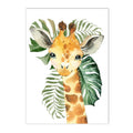 Axyaa Jungle Animal Custom Name Canvas Wall Art for Kids Room