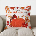 Axyaa Bird & Pumpkin Throw Pillow: Autumn Decor Cushion Cover for Sofa, Bedroom, Car