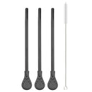 Stainless Steel Bent Straws Set with Brush - Axyaa Cocktail Party Accessories