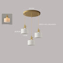 Axyaa White Ceramic LED Pendant Lamp Modern Hanging Light Fixtures