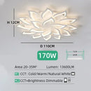 Axyaa Modern Flower Pattern Acrylic LED Chandelier for Home Lighting Decor